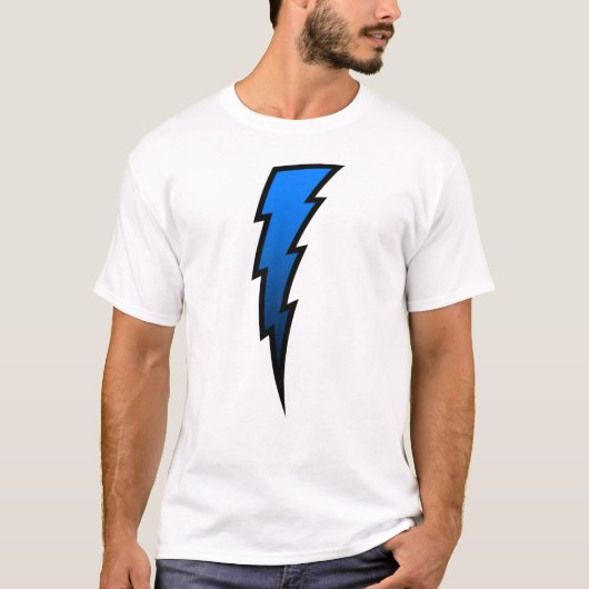 T-shirt Boulon de foudre bleu (Devant)
