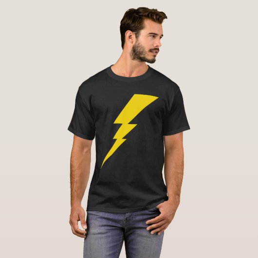 T-shirt Boulon de foudre jaune (Devant entier)