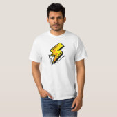 T-shirt Boulon de foudre - Jaune avec traits noirs (Devant entier)