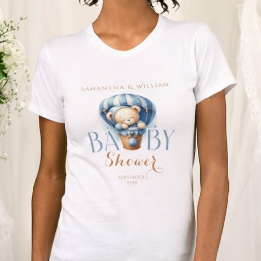 T-shirt Boulon flottant bleu mou à ours en peluche