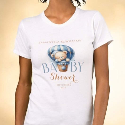 T-shirt Boulon flottant bleu mou à ours en peluche
