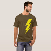 T-shirt Boulon jaune cool de la conception du tunderbolt d (Devant entier)