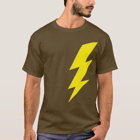 T-shirt Boulon jaune cool de la conception du tunderbolt d (Devant)