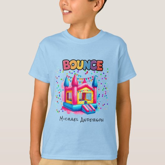 T-shirt Bounce House Anniversaire Bash Custom (Devant)