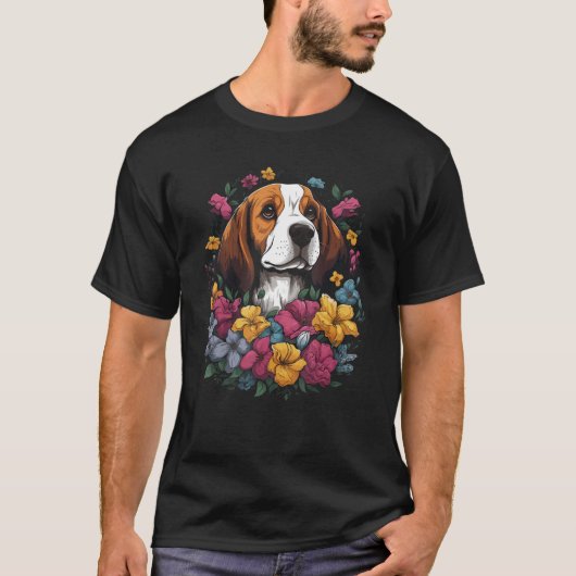 T-shirt Bouquet Beagle (Devant)