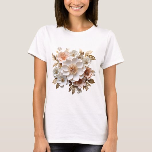 T-shirt Bouquet blanc (Devant)
