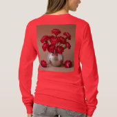 T-shirt Bouquet Carnation Rouge Longueur (Dos)