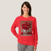 T-shirt Bouquet Carnation Rouge Longueur (Devant entier)