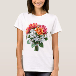 T-shirt Bouquet De Diamant Exquis : Un Maste Floral Étonna
