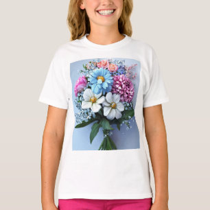 T-shirt Bouquet De Diamant Exquis : Un Maste Floral Étonna