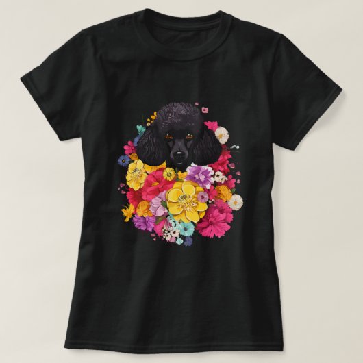 T-shirt Bouquet de fleur de caniche T (Design devant)