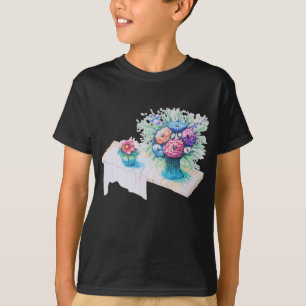 T-shirt Bouquet de fleurs coloré et vibrant.