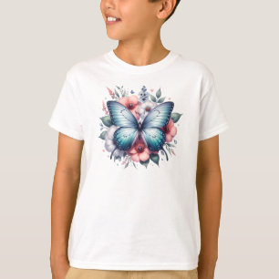 T-shirt Bouquet de fleurs papillon vibrant Art-96283