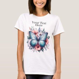 T-shirt Bouquet de fleurs papillon vibrant Art-96283