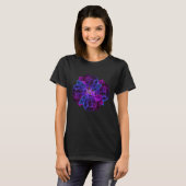 T-shirt Bouquet de fleurs Roses violettes Art Abstrait (Devant entier)