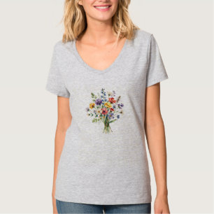 T-shirt Bouquet de fleurs sauvages délicates Illustration