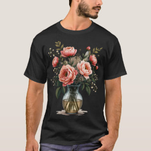T-shirt Bouquet de fleurs sauvages vintage pour mariage et