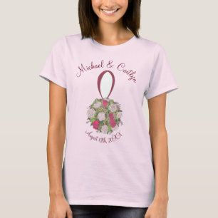T-shirt Bouquet de Mariage Floral Rose personnalisé