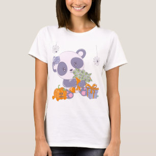 T-shirt Bouquet de Panda d'Halloween mignonne aux yeux Mug
