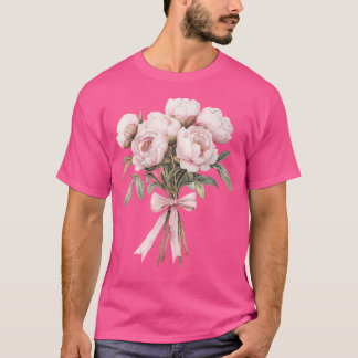T-shirt Bouquet de pivoine coquette inspiré de la plante a