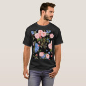 T-shirt Bouquet de roses roses victoriennes. (Devant entier)