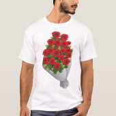 T-shirt Bouquet De Roses Rouges (Devant)