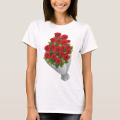 T-shirt Bouquet De Roses Rouges (Devant)