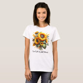 T-shirt Bouquet de tournesol jaune Floral (Devant entier)
