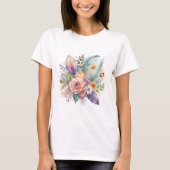 T-shirt Bouquet en plumes de corail (Devant)