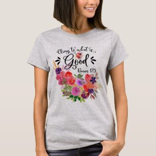T-shirt Bouquet floral coloré   Romains 12:9