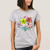 T-shirt Bouquet joli et fleuri pour femmes (Devant)