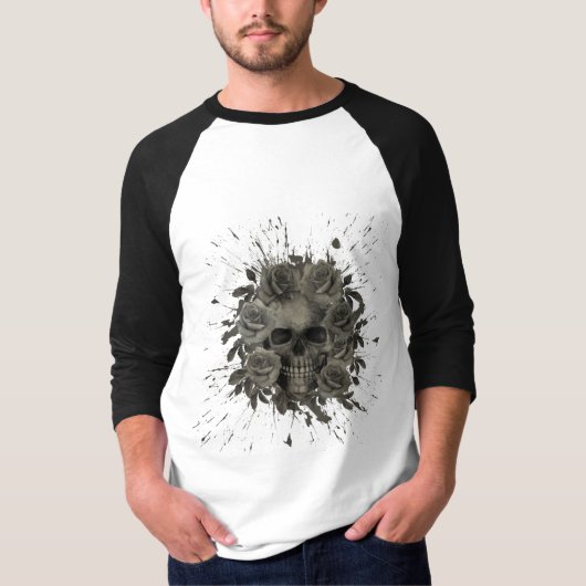 T-SHIRT BOUQUET SKULL SPLASH (Devant)