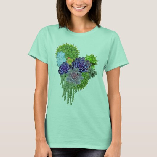 T-shirt Bouquet Succulent-mariage (Devant)