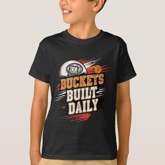 T-shirt Bouquets construits quotidiennement Basketball Mot (Devant)