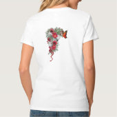 T-shirt Bouquets de roses blanches, bleues et bordeaux (Dos)