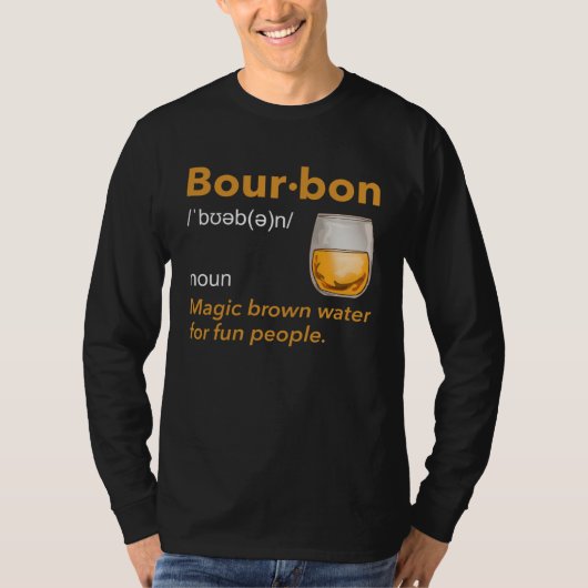 T-shirt Bourbon Definition Whiskey Drinking Quote Idea 1 (Devant)