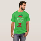 T-shirt Bourbon Drinking Elf Family Christmas Pajama (Devant entier)