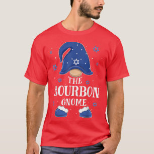 T-shirt Bourbon Gnome Hanoukka Famille juive jumelée Noël
