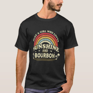 T-shirt Bourbon Juste Une Fille Qui Aime Le Soleil Et La B
