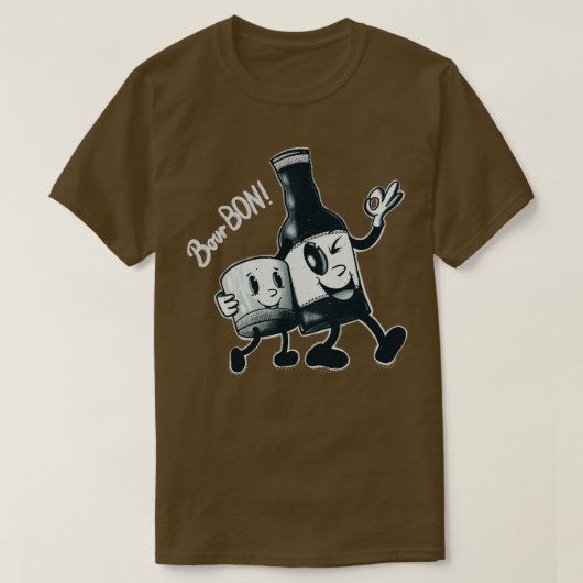 T-shirt BourBon Lover Fête en caoutchouc (Design devant)