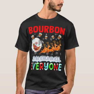 T-shirt Bourbon pour tous les buveurs de Noël Santa Sleigh