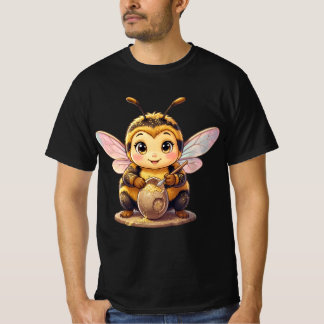 T-shirt Bourdon doré en danse fleurie.10