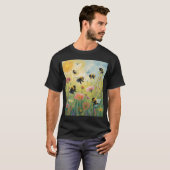 T-shirt Bourdons sur les fleurs (Devant entier)