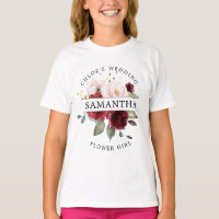 Bourgogne Rouge Blush Rose Floral Fleur Girl