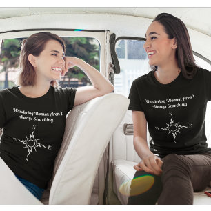 T-shirt Boussole de femmes errantes motivationnelles moder