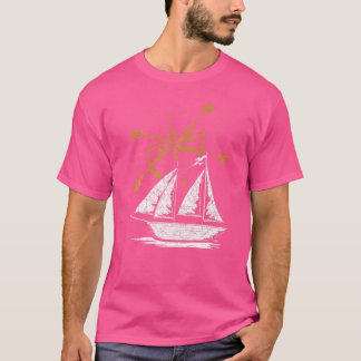 T-shirt Boussole de skipper capitaine de voilier marin nau
