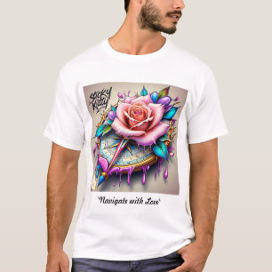 T-shirt "Boussole Rose : Un Symbole d'Amour et de Félicité