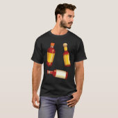 T-shirt Bouteille classique de sauce chaude (Devant entier)