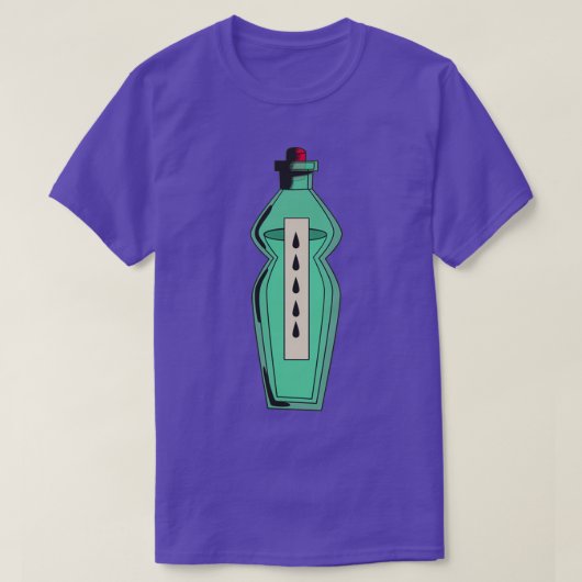 T-shirt Bouteille courbe d'alchimie (Design devant)