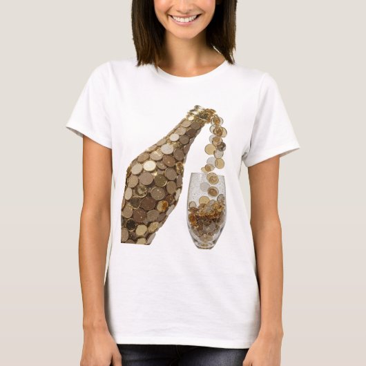 T-shirt Bouteille d'argent MONEY en impression Sharp (Devant)